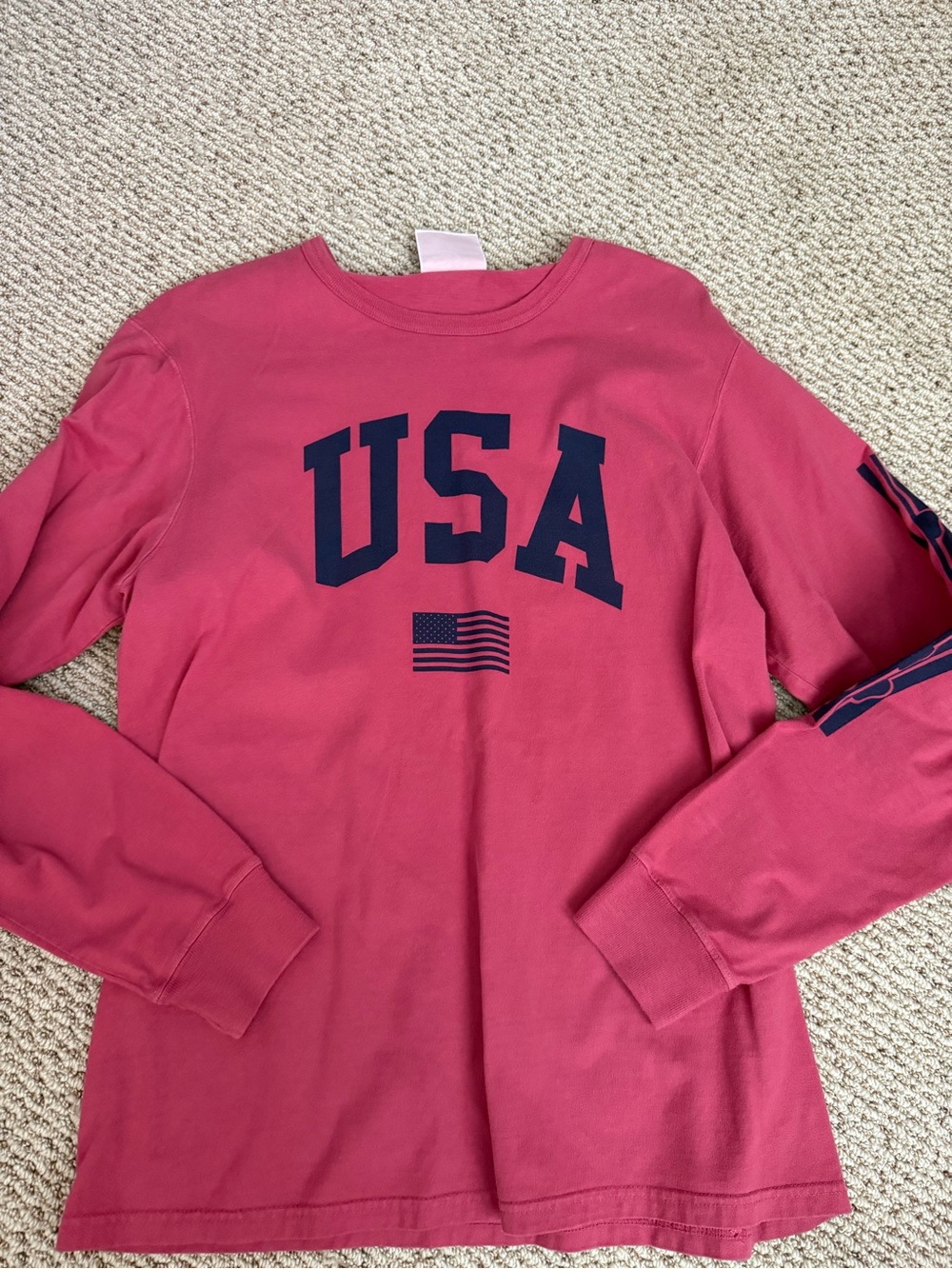 Champion Kids USA Sweatshirt - Pink with Navy Graphic